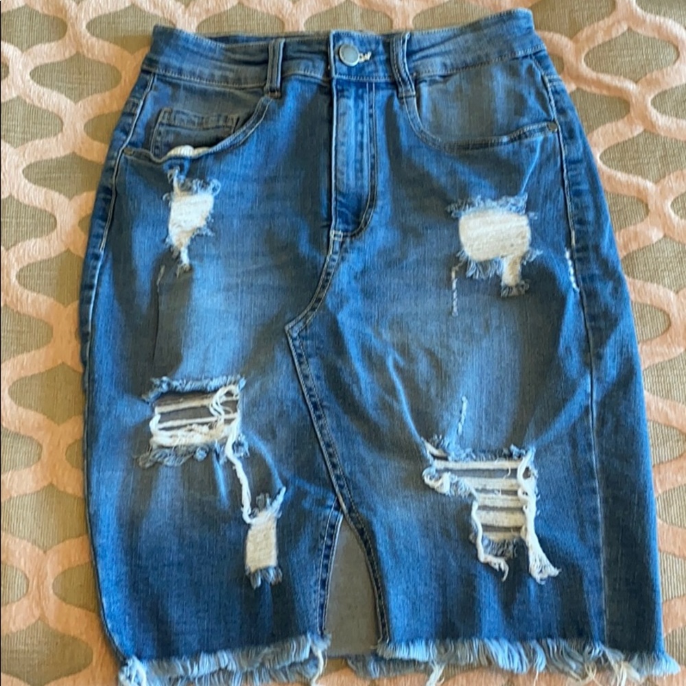 Blue jean skirt